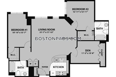 Waltham Nice 2 Bed 1 Bath available on Hope Ave in Waltham  - $3,489